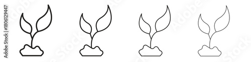 Plant icon. Simple graphic element set