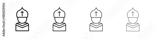 Pope icon. Simple graphic element set