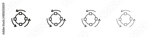 Procedure icon. Simple graphic element set