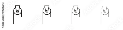 Pulley icon. Simple graphic element set