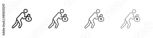 Robbery icon. Simple graphic element set