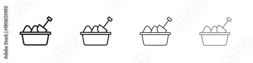 Sandbox icon. Simple graphic element set