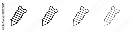 Screw icon. Simple graphic element set