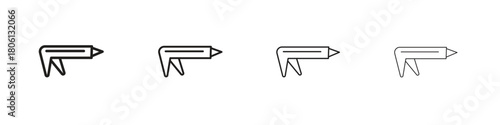 Sealant gun icon. Simple graphic element set