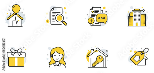 Modern business and real estate vector icon collection for digital applications
