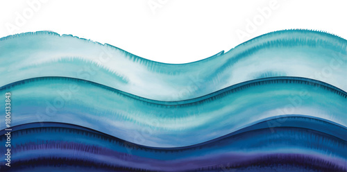  Blue watercolor background with ocean-inspired gradients from sky to navy