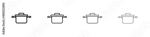 Stew pot icon. Simple graphic element set