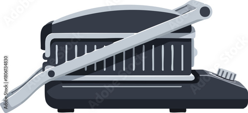 Modern Electric Grill Press and Sandwich Maker Illustration Kitchen Appliance Icon