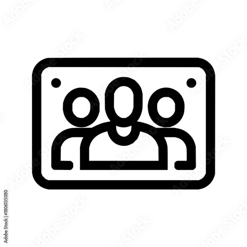 Team people group user icon member community social network organization crowd leadership outline 100 px