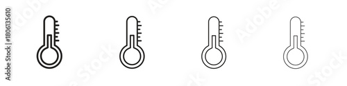Thermometer icon. Simple graphic element set