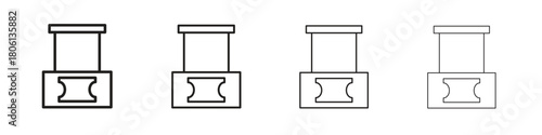 Ticket window icon. Simple graphic element set
