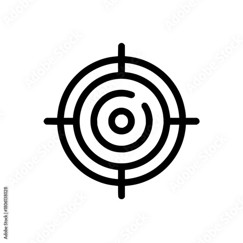 Target aim accuracy focus bullseye goal objective precision aiming point marksmanship crosshair vector design