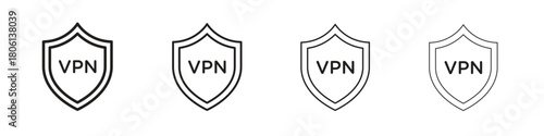 Virtual private network icon. Simple graphic element set