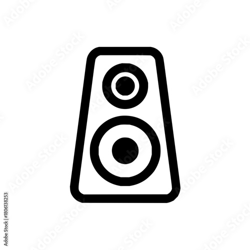 Speaker audio sound music studio dj equipment multimedia system stereo entertainment loudspeaker icon vector