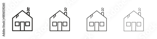 Winter Cabin icon. Simple graphic element set