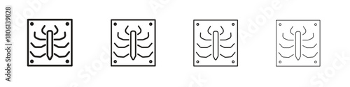 X ray icon. Simple graphic element set