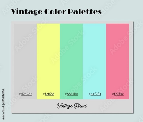 This earthy vintage color palette adds steady warmth for modern yet nostalgic design visions.