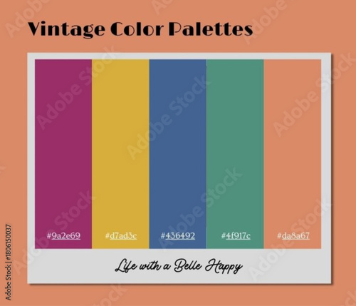 This intimate vintage color palette forms the foundation for peaceful editorial-driven creative narratives.