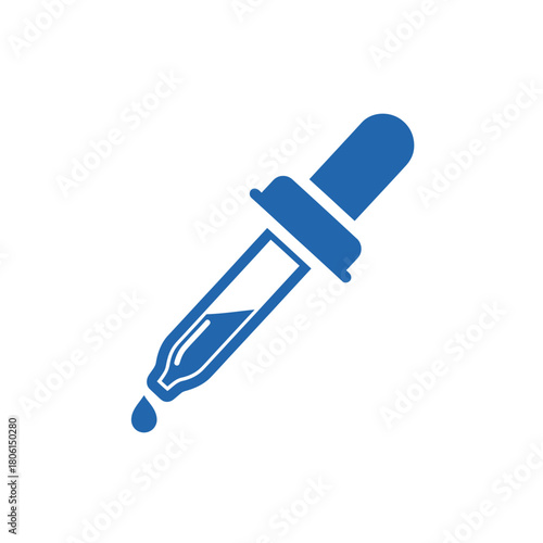 Blue Dropper Icon - Precision and Control in Liquid Dispensing.