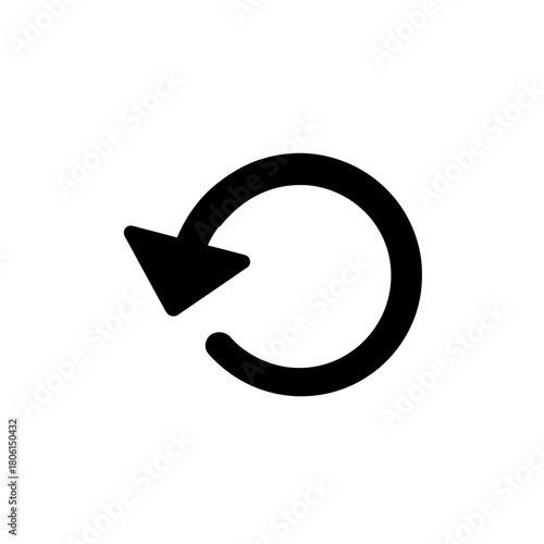 Circular Arrow Icon Representing Rotation or Redo Functionality.