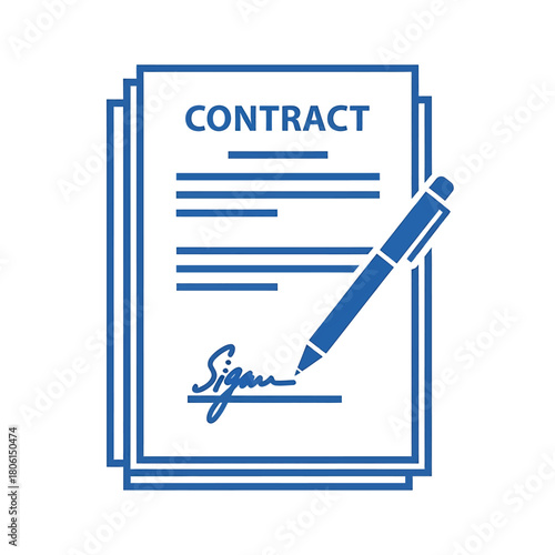 Contract Signing - Agreement with Pen on Legal Documents.
