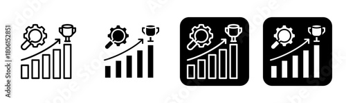 Efficacy Icon Line and Black Fill Style Collection