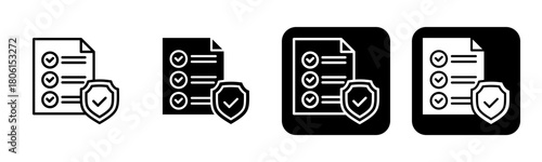 Protocol Icon Line and Black Fill Style Collection