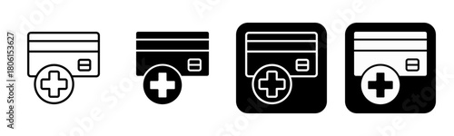 Saving Account Icon Line and Black Fill Style Collection