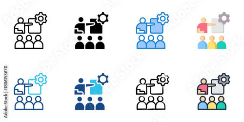 Onboarding icon set multiple style collection 
