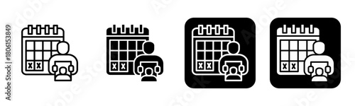 Bereavement Icon Line and Black Fill Style Collection