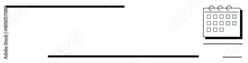 Desk calendar with spiral binding and lined date blocks for organization, planning, and scheduling tasks. Ideal for time management, productivity, meetings, deadlines, goal tracking, office use