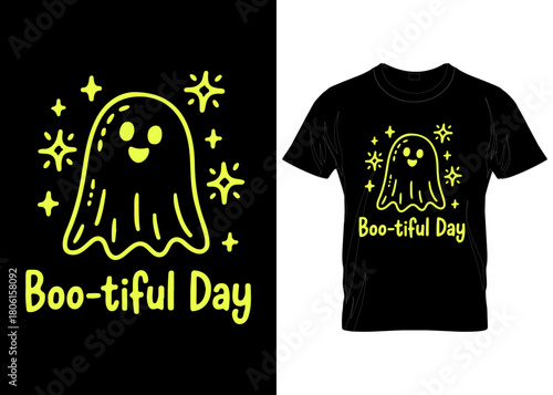 Spooky Halloween Ghost T-Shirt – Scary Cute Design vector custom appeal cloth vintage halloween scary ghost