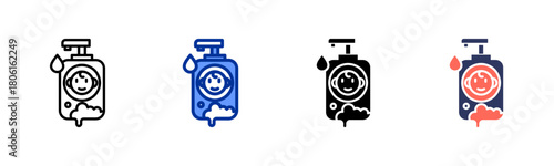 Baby Soap icon set multiple style collection
