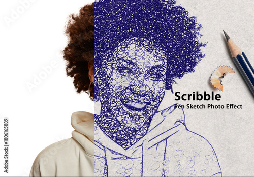 Scribble Pen Sketch Photo Effect