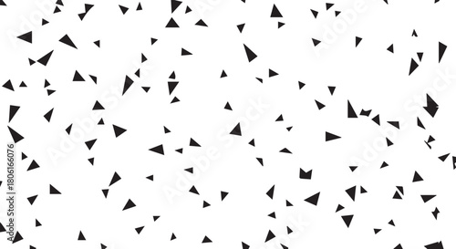 Random Black Triangles on White Background abstract