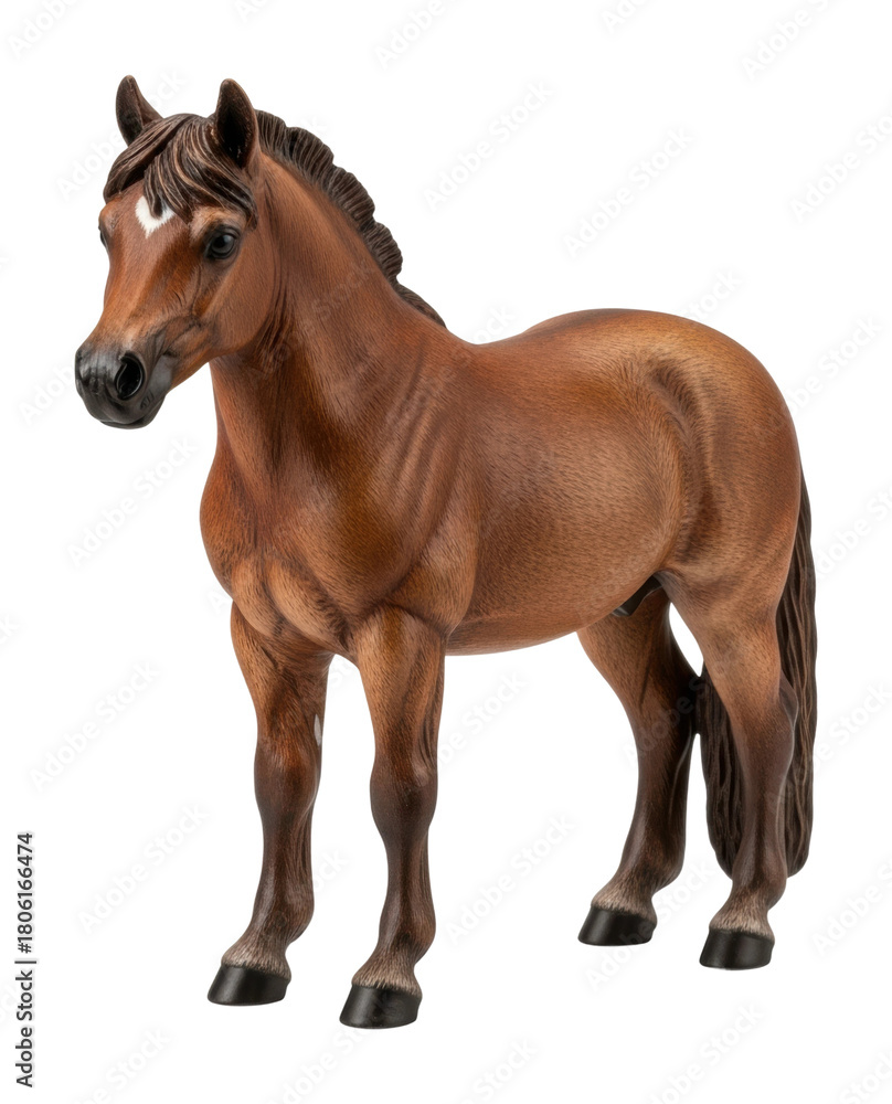 Fototapeta premium Horse figurine display home collectibles artistic isolated on transparent background