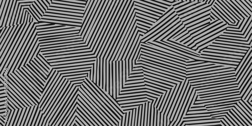 Abstract Black and White Geometric Pattern Textured Design for Backgrounds and Graphic Elements