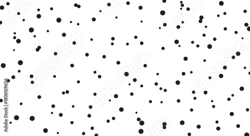 Black dots scattered on a white background circles