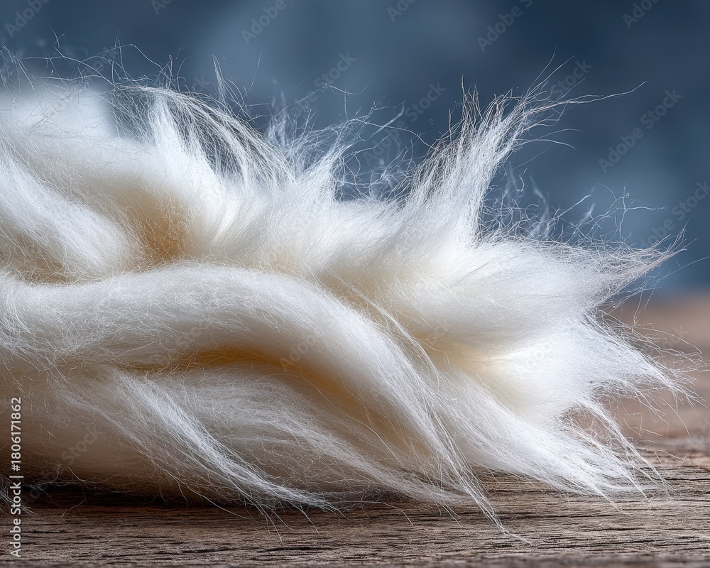 Fototapeta premium Close-up of dense wool felt fibers with soft lighting and smooth texture