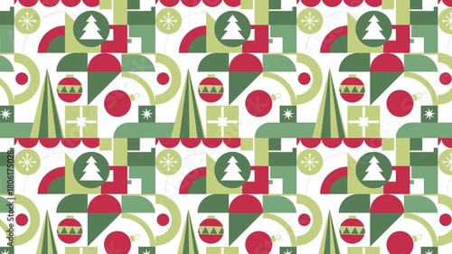 4K Christmas Colorful Animated Background Footage | Festive Christmas Color Motion Backdrop | Vibrant Holiday Animated Xmas Background | Colorful Merry Christmas Pattern Animation | Bright Christmas