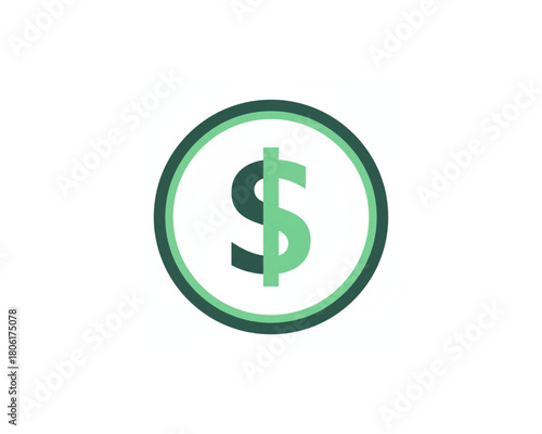 Money Icon Green Dollar Symbol in a Circle
