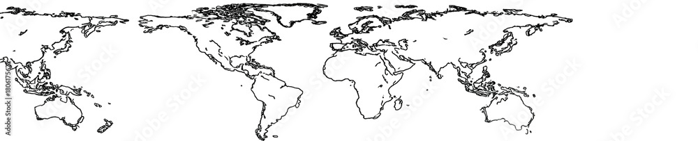 Fototapeta premium World Map with Nighttime City Lights on Transparent Background, PNG