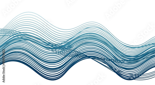 Stunning abstract wave pattern background in shades of blue, perfect for modern designs and creative projects adding a dynamic flair with smooth curves