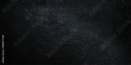 Aged dark grey grunge wall texture background with blank rough concrete surface