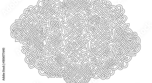 Intricate Celtic knot pattern design, perfect for backgrounds, textiles, or unique designs, with a mesmerizing and complex feel ideal for creative projects