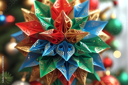 colorful Christmas tree decoration