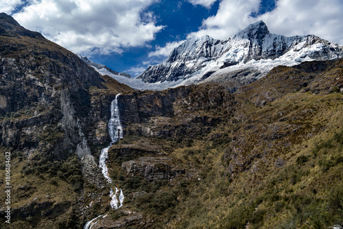 waterfall in the mountains