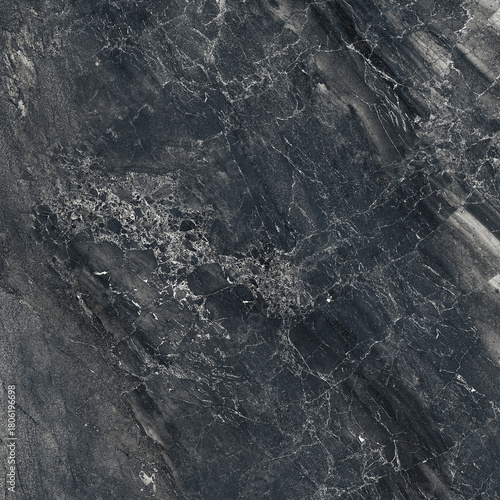Fotografija Dramatic Dark Charcoal Marble Stone Texture Background
