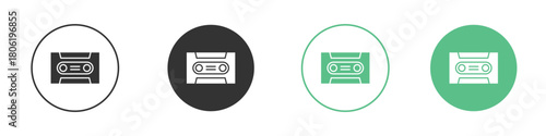 Cassette tape icon for web design, templates, infographics and more