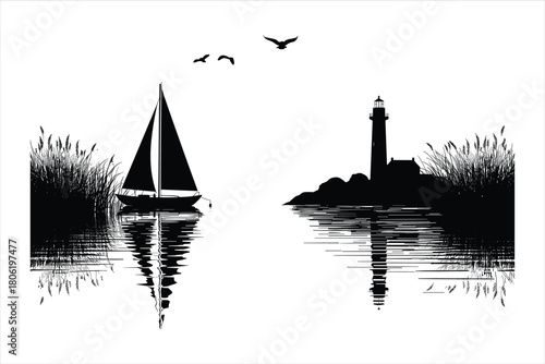 sailing boat on the sea